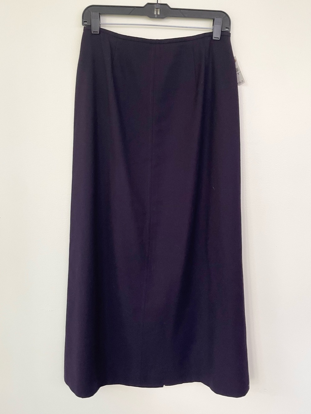 NWT Talbots 100% Wool Deep Purple Maxi Skirt Sz 8 Quiet Luxury Minimalist Modest